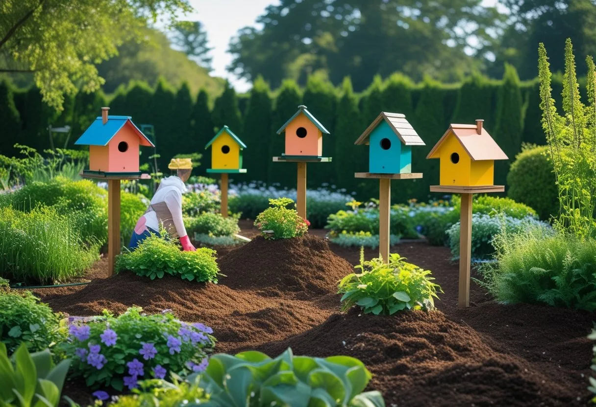 Saadan skaber du en smuk have med fuglehuse og korrekt jordhaandtering